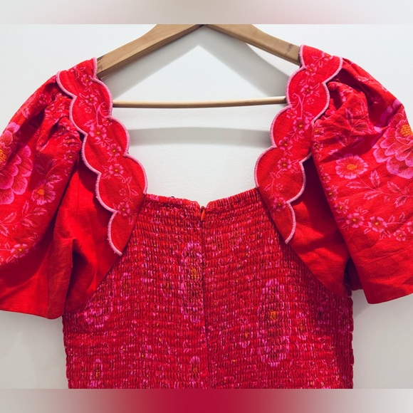 Farm Rio Red Floral Romper - Picture 4 of 6